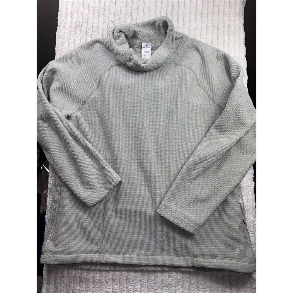 Royal Robbins Unisex Turtle Neck Long Sleeve Ivory Pullover Jacket XL Zip Pocket